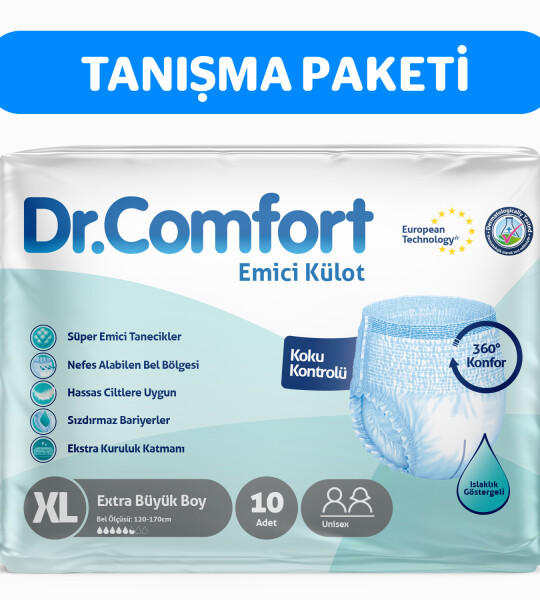 Dr.Comfort Yetişkin Emici Külot Ekstra Large 10'lu 1 paket 10 adet