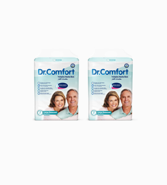 Dr.Comfort Yetişkin Bel Bağlamalı Hasta Bezi Large 7'li 2 paket 14 adet