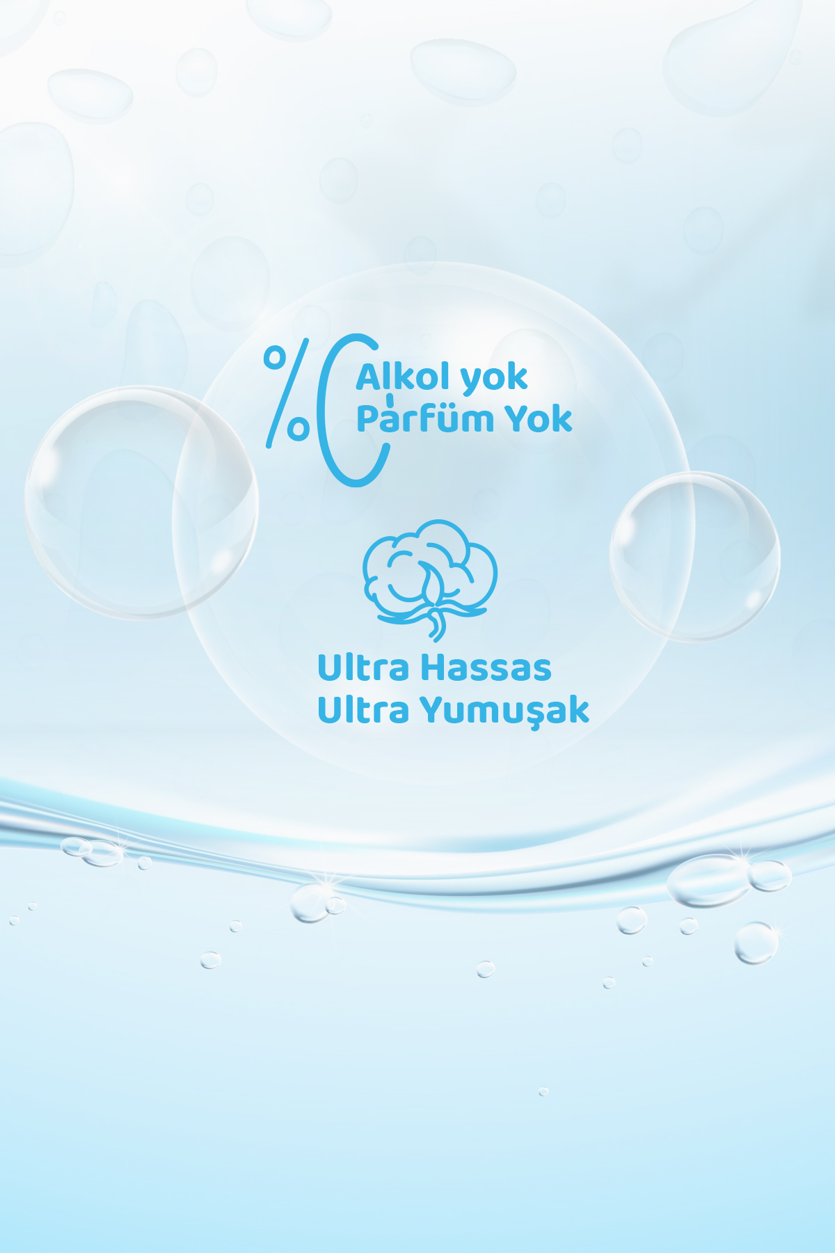 Giggles Pure Water Bebek Islak Havlusu %99 Saf Su Mendil 6 paket 300 Adet