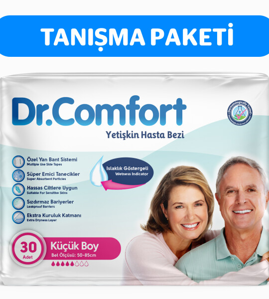 Dr.Comfort Yetişkin Bel Bağlamalı Hasta Bezi Small 30'lu 1 paket 30 adet
