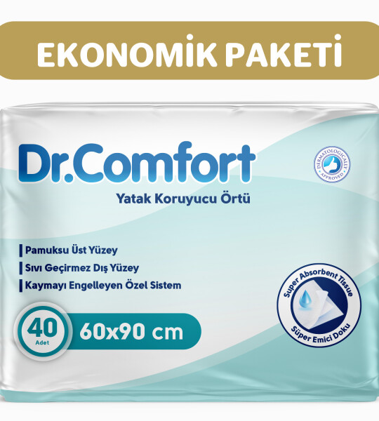 Dr Comfort 60x90 Yatak Koruyucu Örtü 10'lu 4 Paket 40 Adet