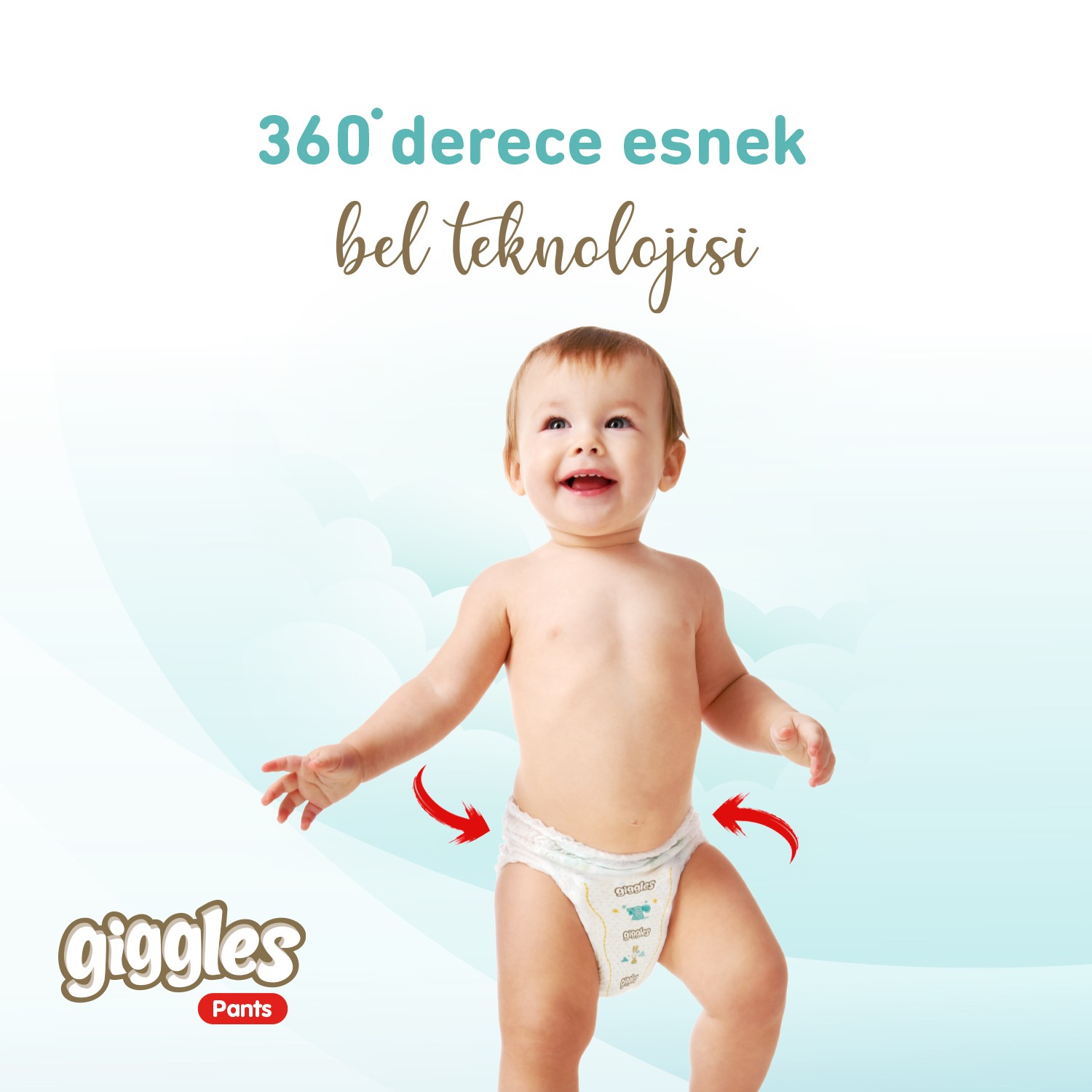 Giggles Pants Külotlu Bebek Bezi 4 Numara Maxi 150 Adet