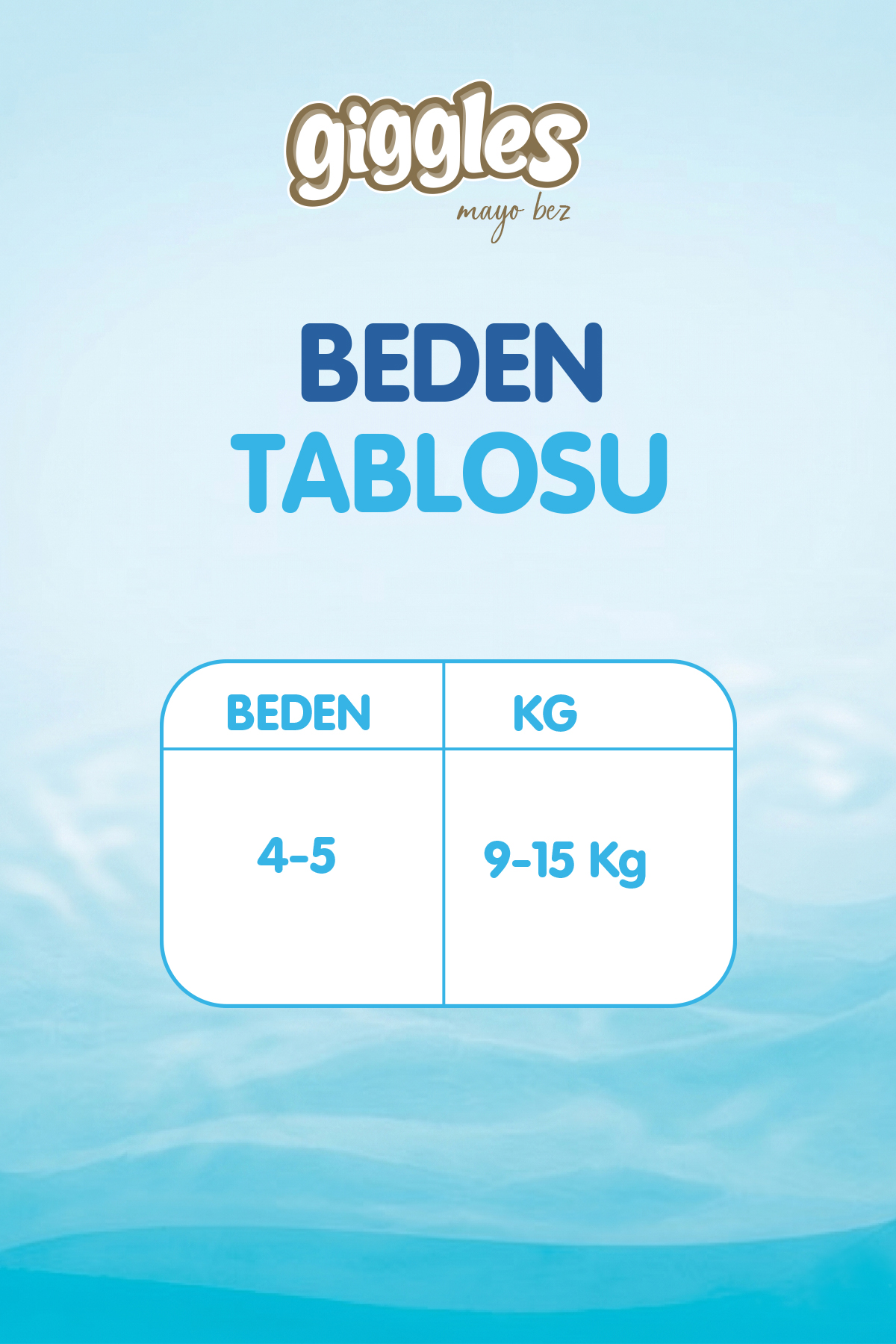 Giggles Külotlu Mayo Bebek Bezi Sıvı Geçirmez 4-5 Numara 9-15 Kg 2 Paket 22 Adet