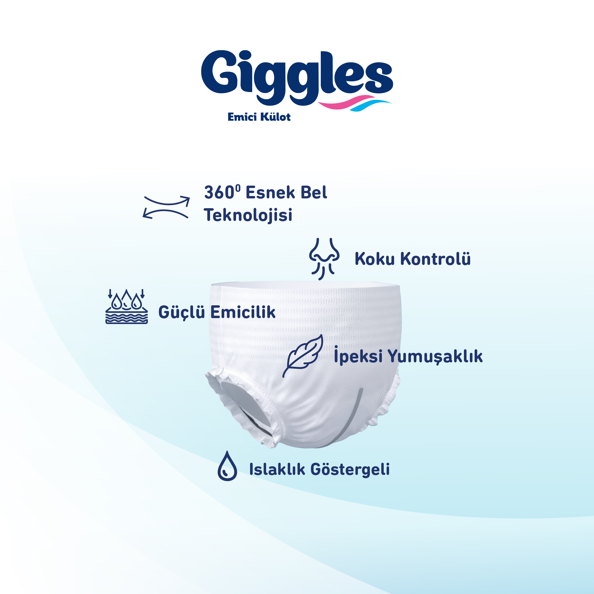 Giggles Yetişkin Emici Külot XX Large 30'lu 1 Paket 30 Adet