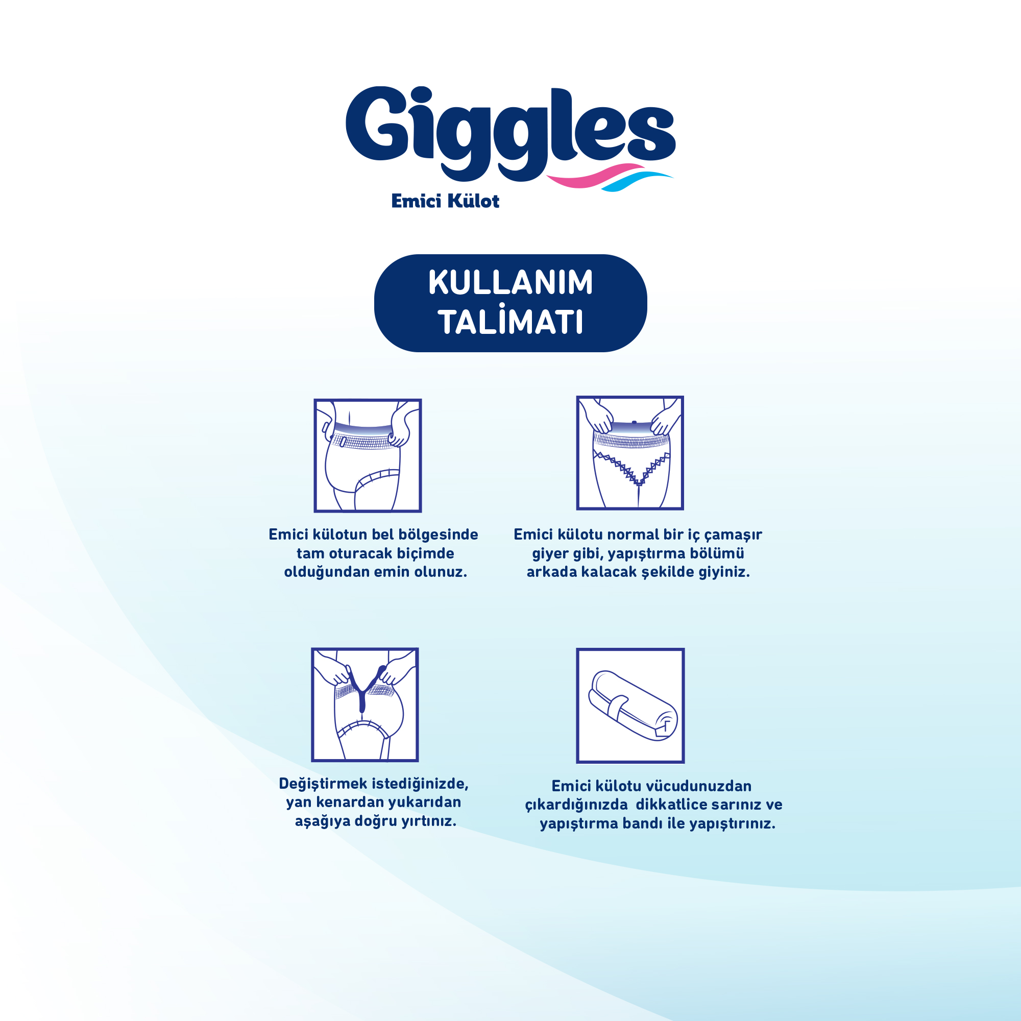 Giggles Yetişkin Emici Külot XX Large 30'lu 1 Paket 30 Adet