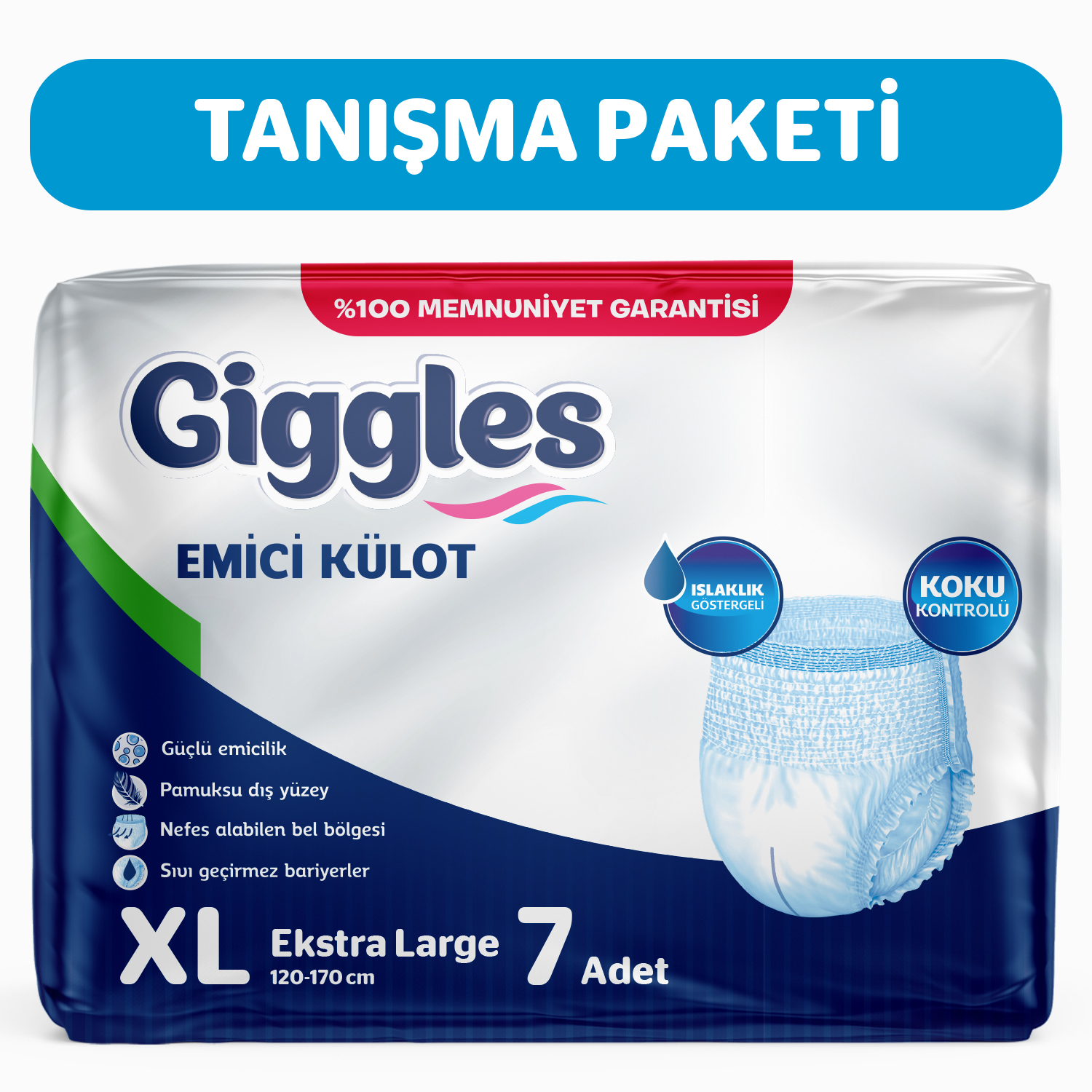 Giggles Yetişkin Emici Külot ExtraLarge 7'li 1 Paket 7 Adet