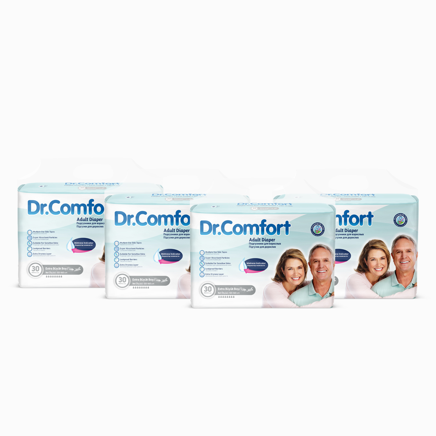 Dr.Comfort Yetişkin Bel Bağlamalı Hasta Bezi Ekstra Large 30'lu 4 paket 120 adet