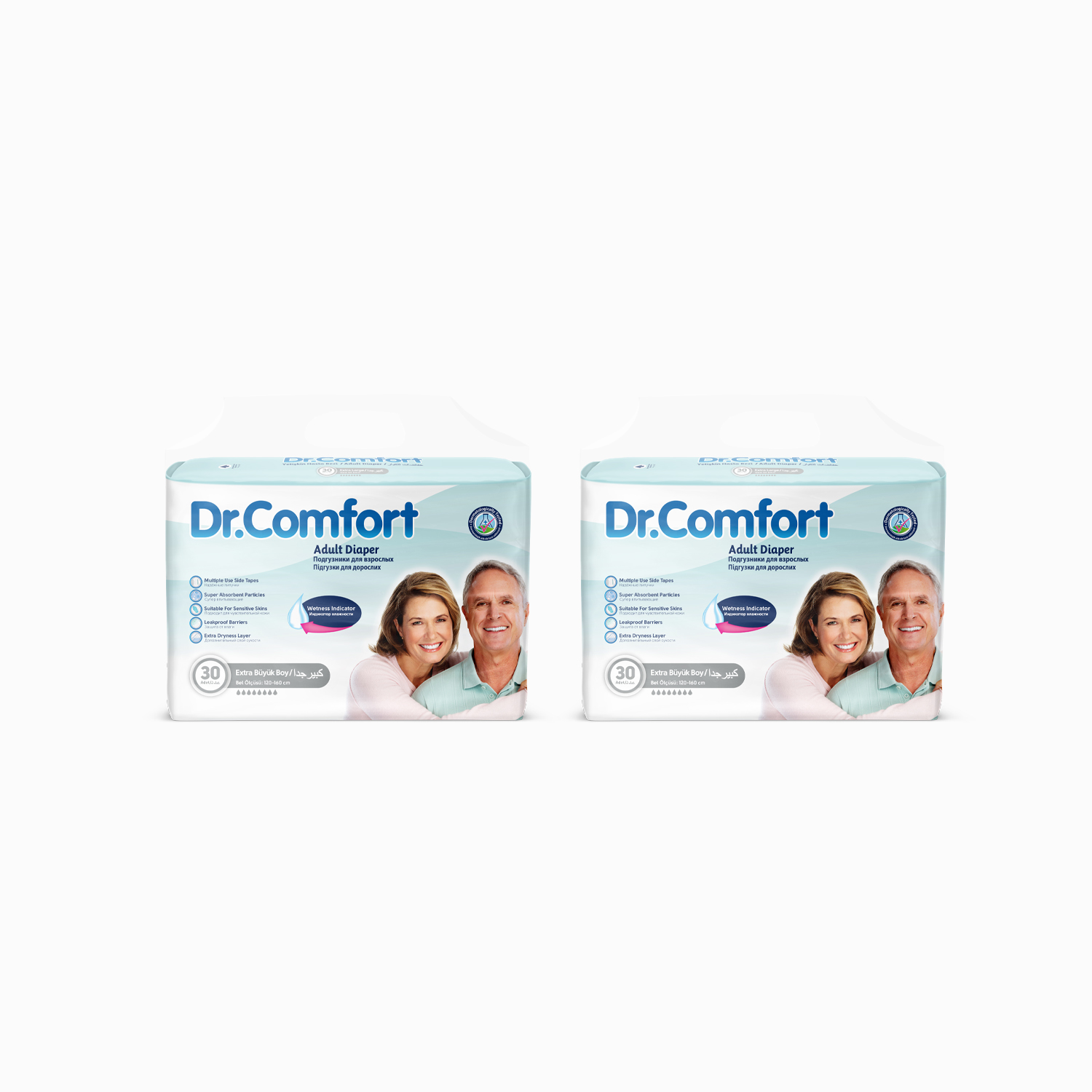 Dr.Comfort Yetişkin Bel Bağlamalı Hasta Bezi Ekstra Large 30'lu 2 paket 60 adet