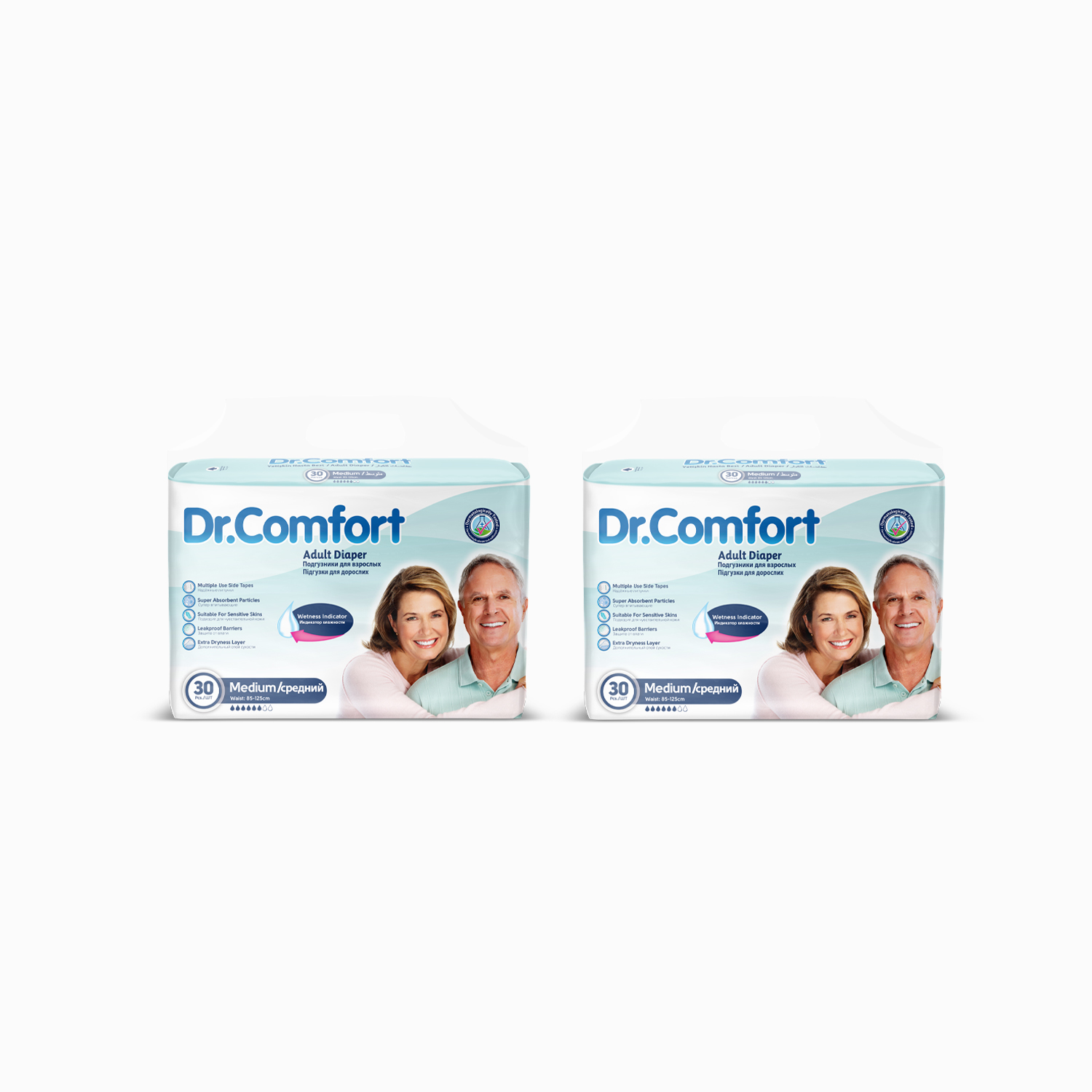 Dr.Comfort Yetişkin Bel Bağlamalı Hasta Bezi Medium 30'lu 2 paket 60 adet