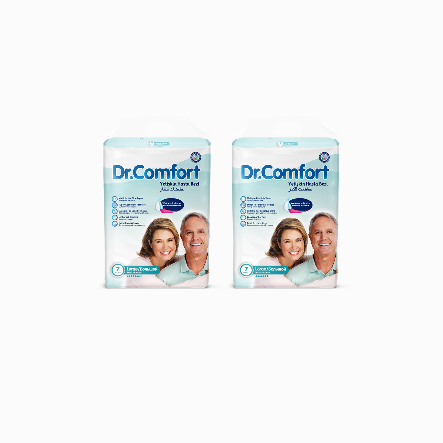 Dr.Comfort Yetişkin Bel Bağlamalı Hasta Bezi Large 7'li 2 paket 14 adet