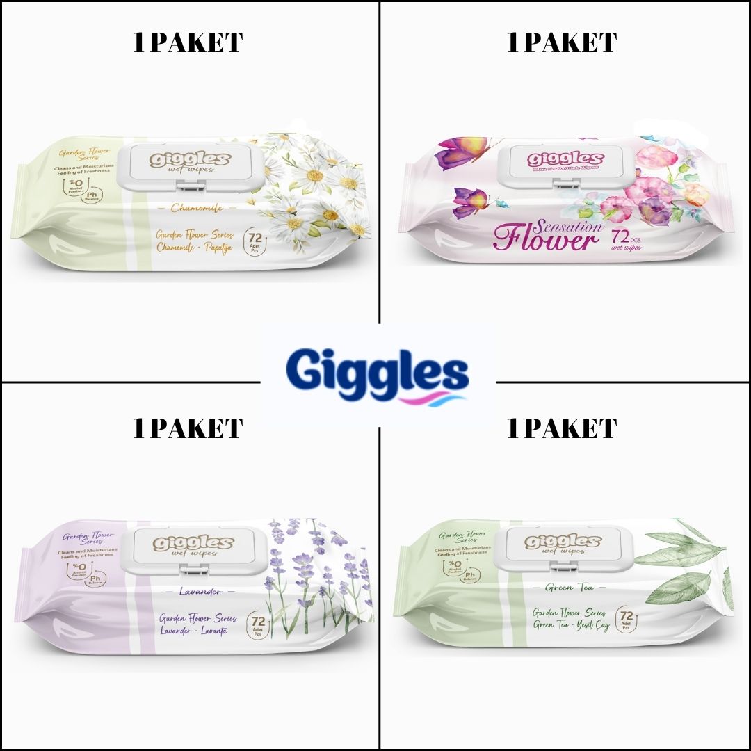 Giggles Islak Havlu Set 72'li 4 Paket 288 Mendil