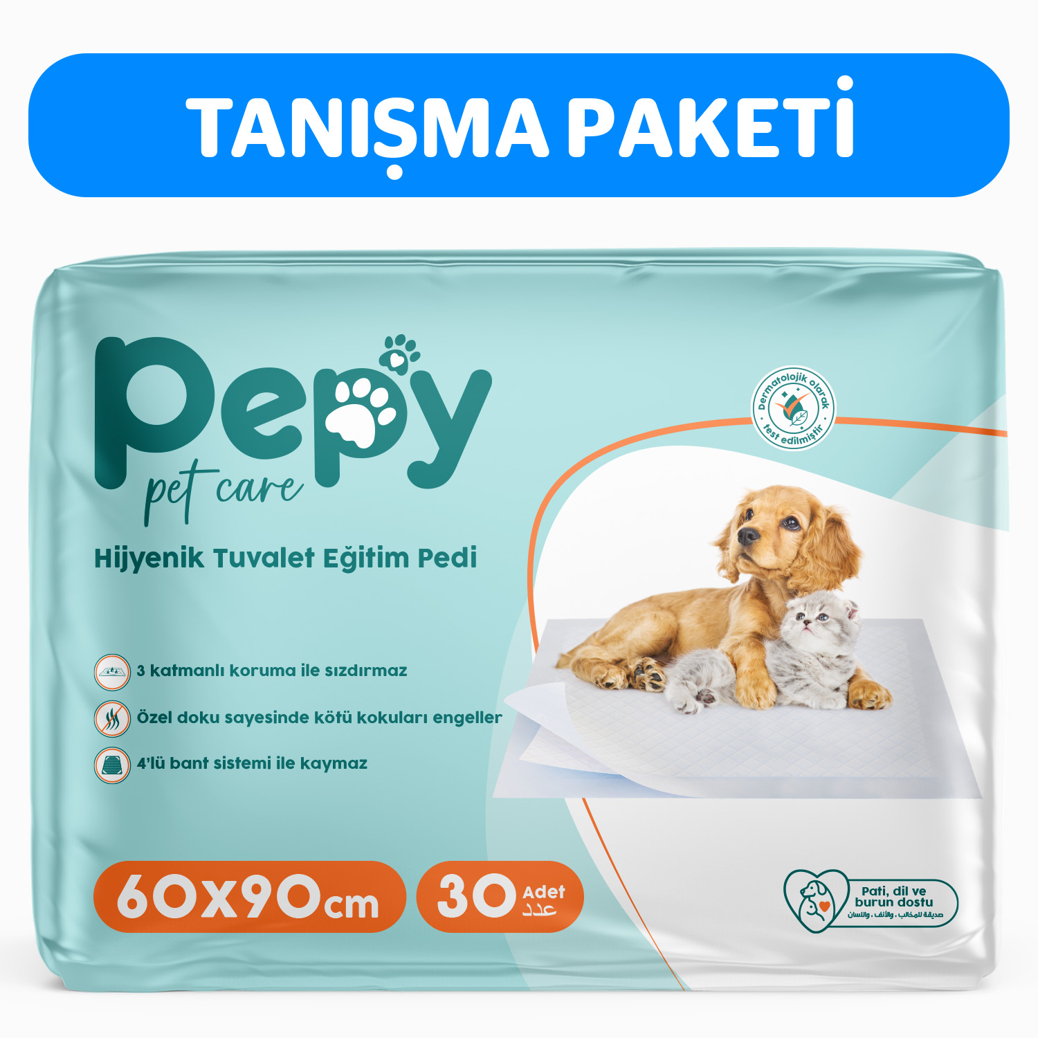 Pepy 60x90 Hijyenik Tuvalet Eğitim Pedi 30'lu 1 Paket 30 Adet