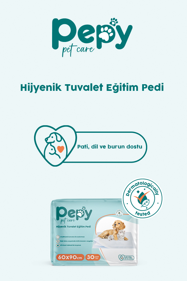 PEPY Kedi Ve Köpek Kullanımına Uygun Evcil Hayvan Temizleme Mendili 1 paket 50 Adet