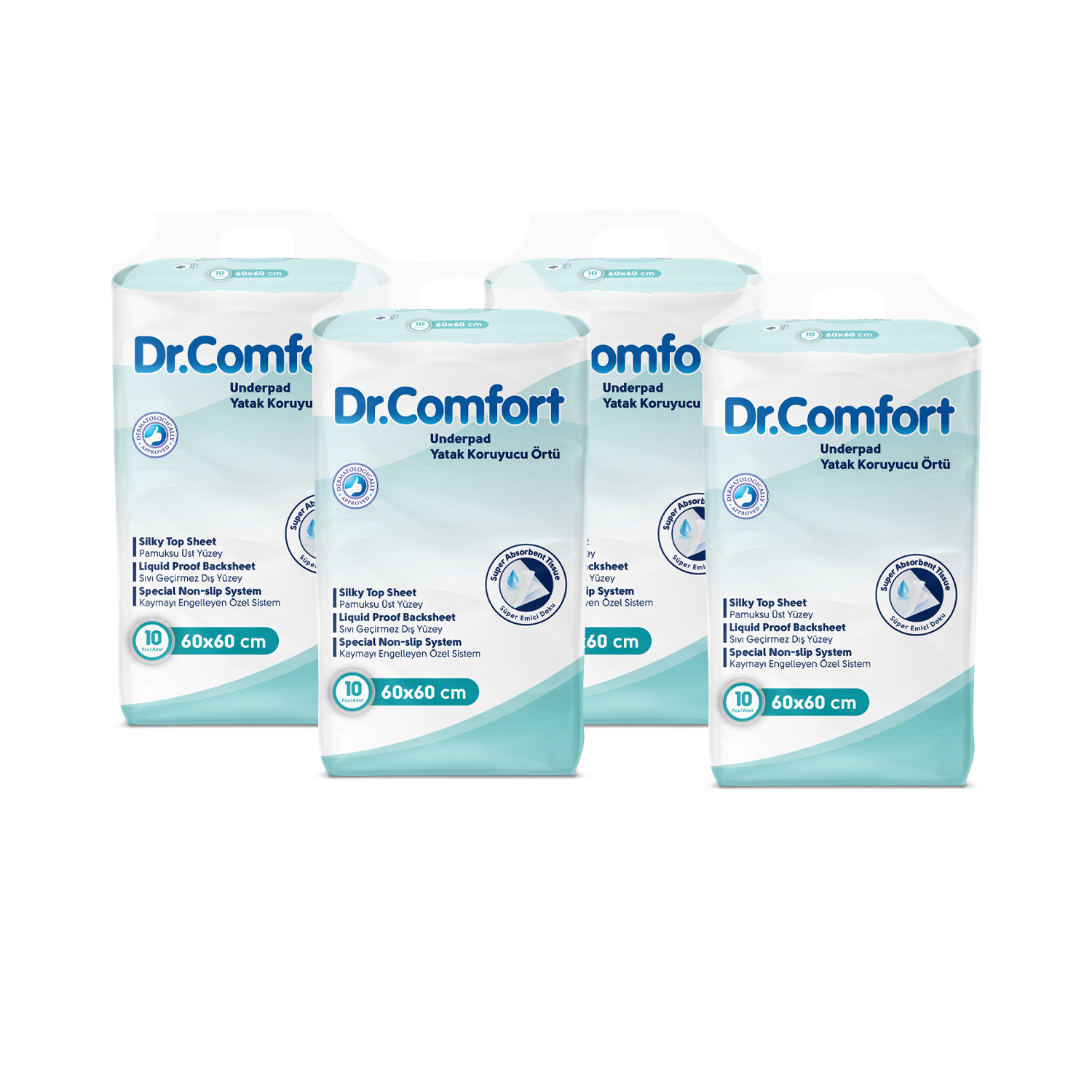 Dr Comfort 60x90 Yatak Koruyucu Örtü 10'lu 4 Paket 40 Adet