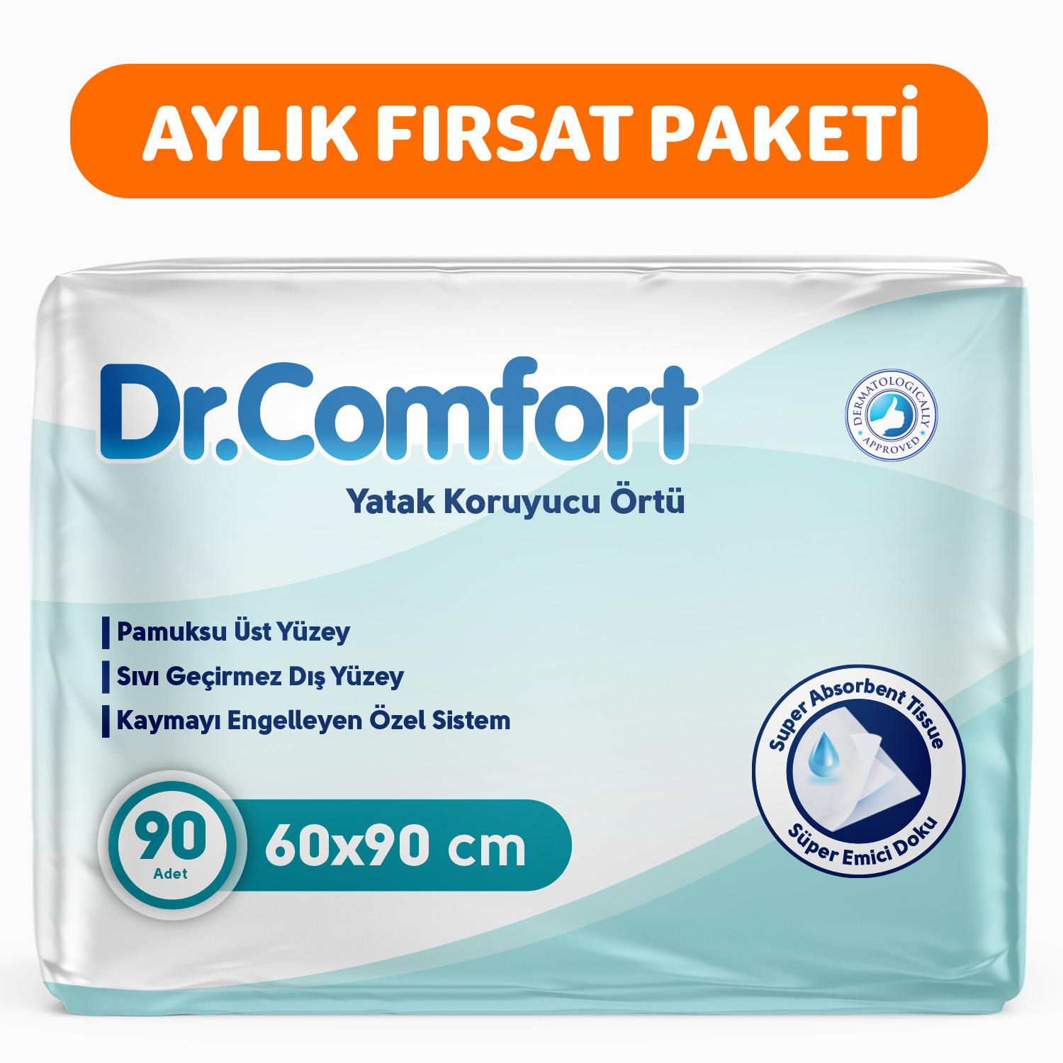 Dr Comfort 60x90 Yatak Koruyucu Örtü 30'lu 3 Paket 90 Adet