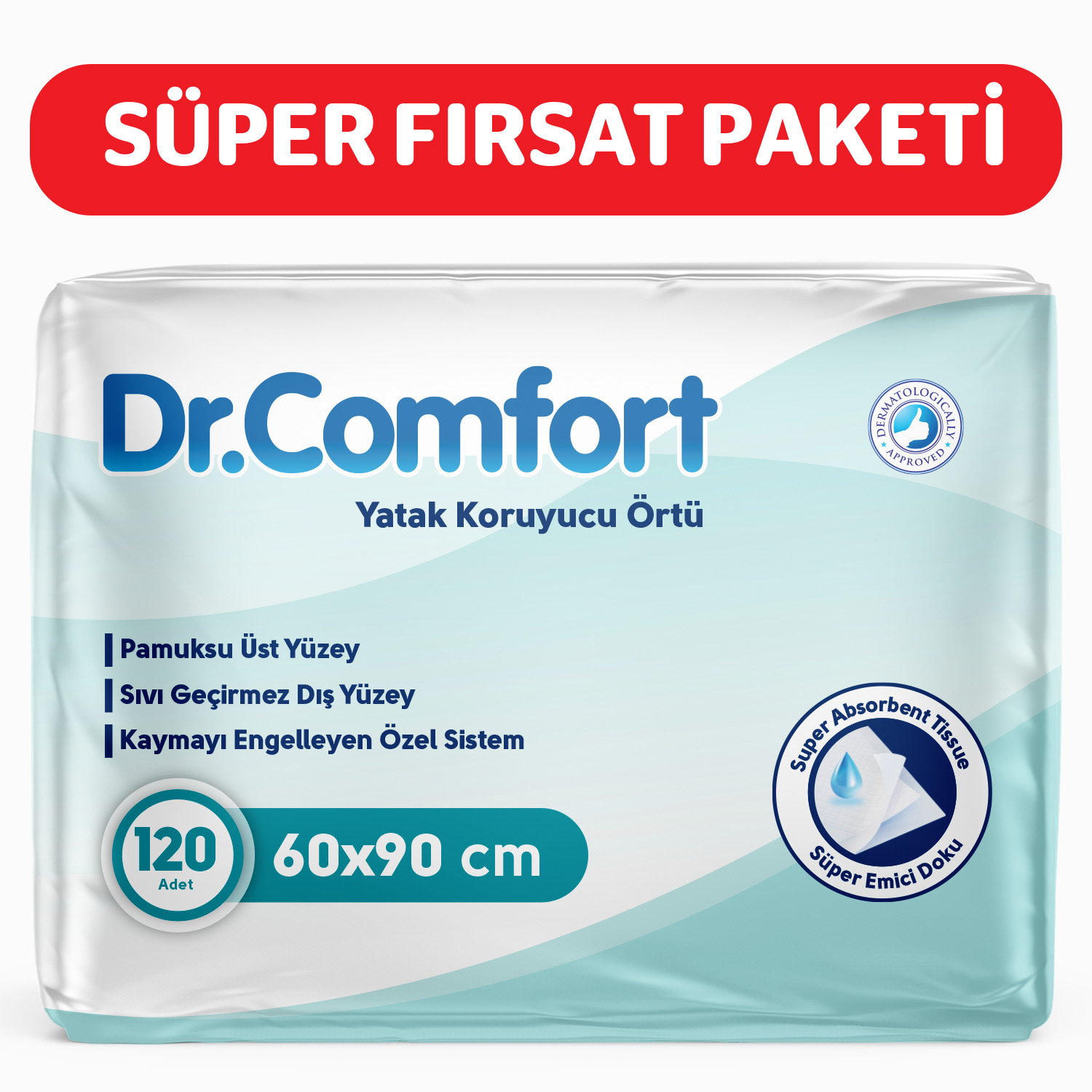 Dr Comfort 60x90 Yatak Koruyucu Örtü 30'lu 4 Paket 120 Adet