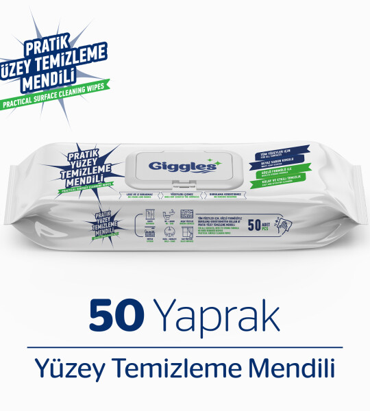 Giggles Pratik Yüzey Temizleme Havlusu 50'li 1 Paket 50 Havlu